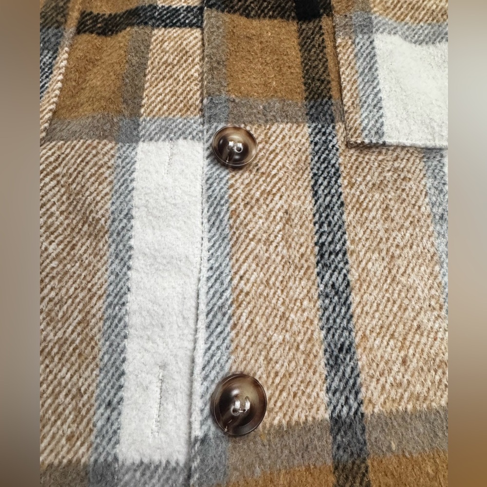SHEIN Flannel Shacket sz S - Picture 5 of 7
